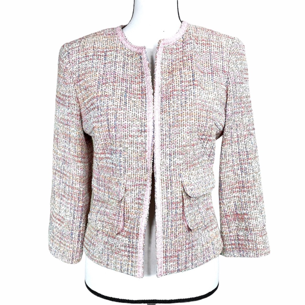 Express Pastel Pink Tweed Blazer